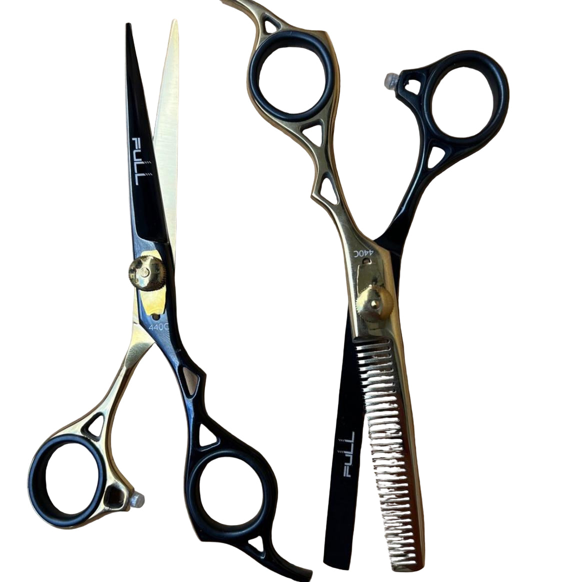 FULL KIT DE TIJERAS NEGRO X2 ACERO JAPONÉS 440C