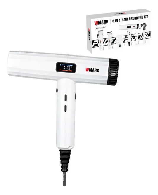 WMARK COMBO MÁQUINA PATILLERA SHAVER SECADOR Y TRIMMER DE NARIZ NG 8635