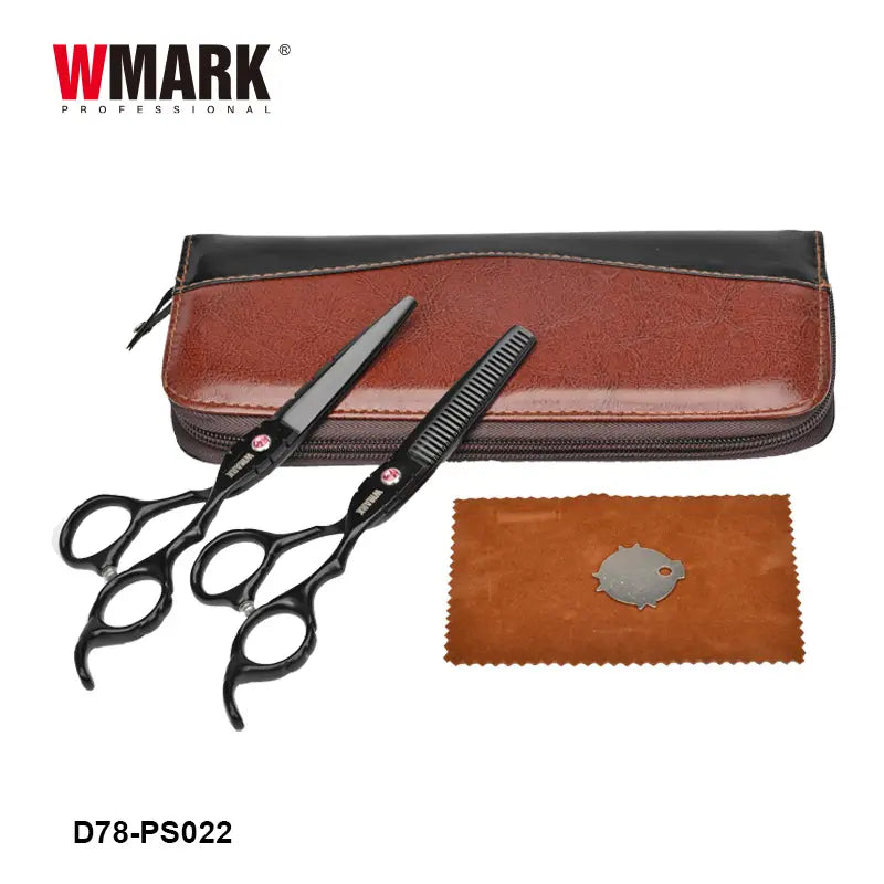 WMARK KIT DE TIJERAS 6” NEGRO  PUNTO ROJO
